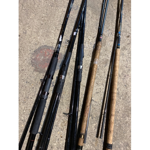 433 - Quantity of fishing rods inc Sundridge & carp-max