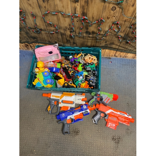 437 - Nerf guns, toy cars & figures