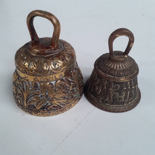 18 - 2 brass sanctuary bells