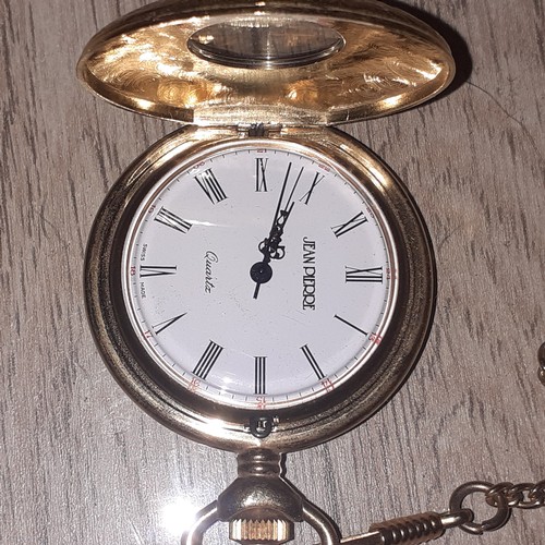 21 - Quartz Jean Pierre pocket watch on Royal Albert Chain