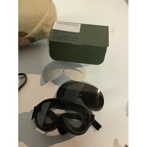 51 - Genuine USA ballistic helmet & goggles with original carry case & original box for goggles (very rar... 