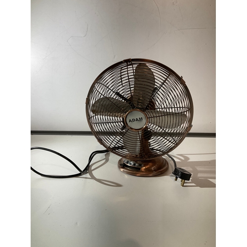 339 - Copper coloured table fan