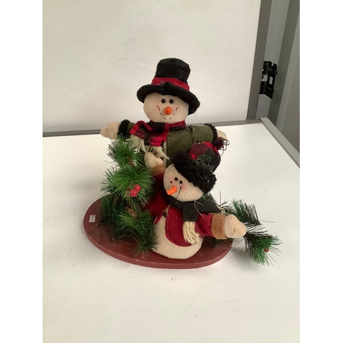 461 - Two Christmas snowmen ornament