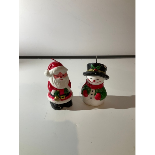 504 - Santa and snowman candles