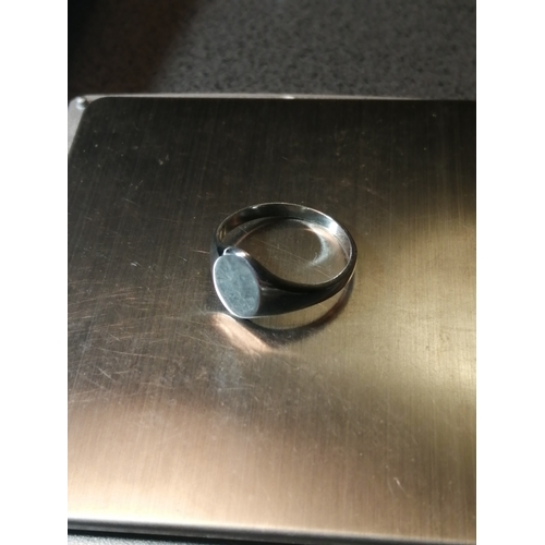 21A - Silver ring 2.35 grams Size N