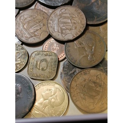 39A - Large tin of mixed coinage (silver noted)