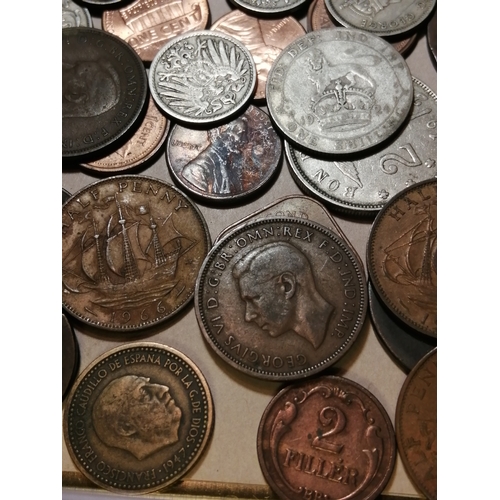 39A - Large tin of mixed coinage (silver noted)