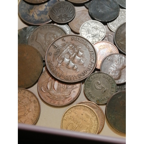 39A - Large tin of mixed coinage (silver noted)