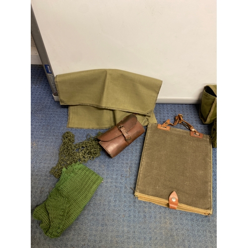 122 - Various military items inc inflatable pillow, mattress & other items