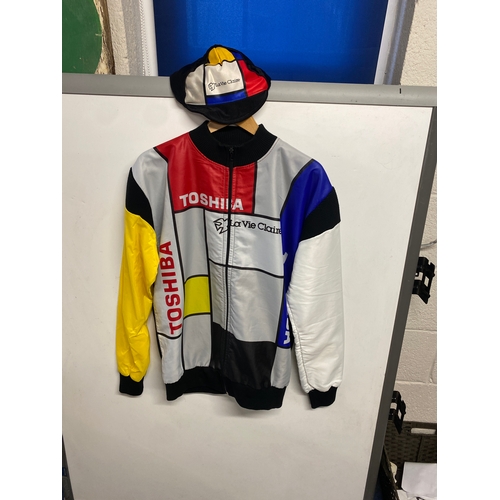123 - 1986 La Vie Claire cycling jacket & cap - size 54