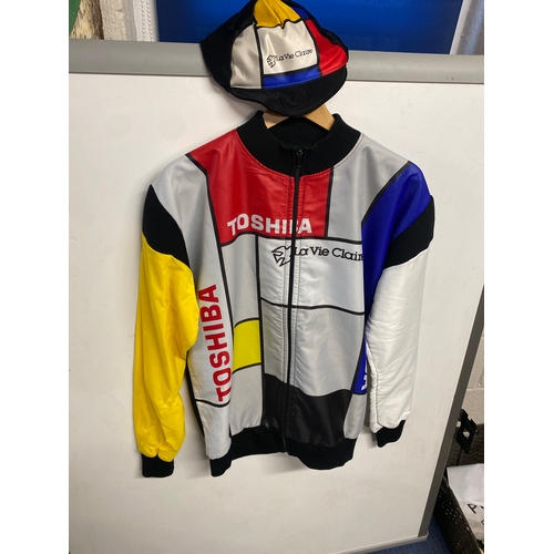 123 - 1986 La Vie Claire cycling jacket & cap - size 54