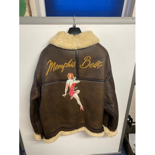 126 - Vintage Memphis Belle B3 flying jacket - originally sold in 1990 from Memphis Belle LTD at Odeon cin... 