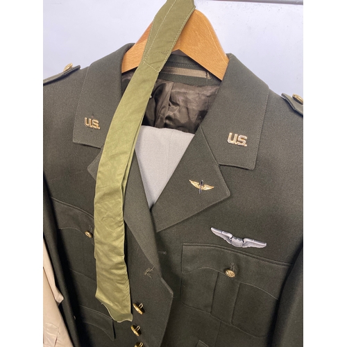 139 - Men’s 8th airforce uniform (replica) inc jacket, trousers, shirt, tie, belt & cap