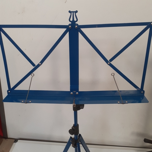 11 - Blue metal music stand
