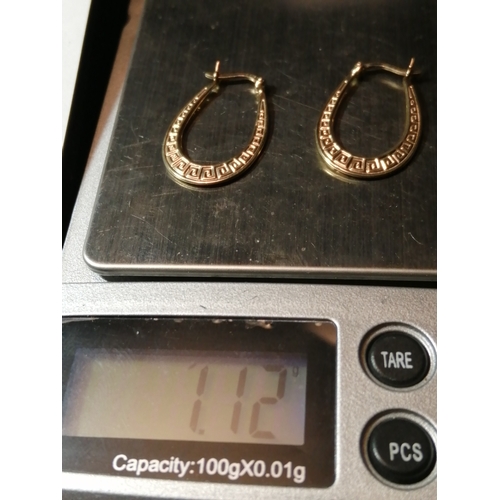28A - 9ct gold earrings 1.12 grams