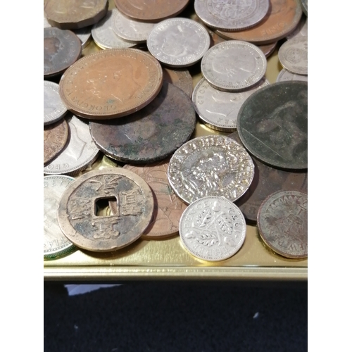 39A - Large tin of mixed coinage (silver noted)