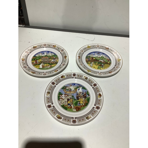 53 - Set of 3 Spode Medieval world collector plates