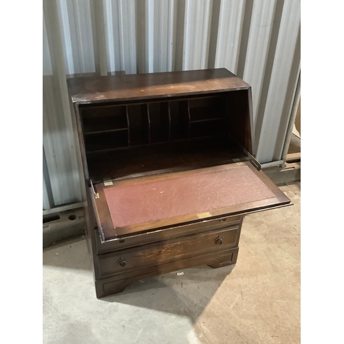 166 - Vintage writing bureau with drawers