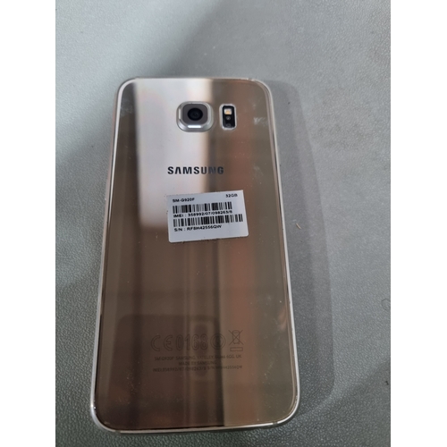 494 - Gold Samsung s6 reset ready for use