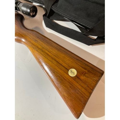 399 - Webley air rifle with case & pellets