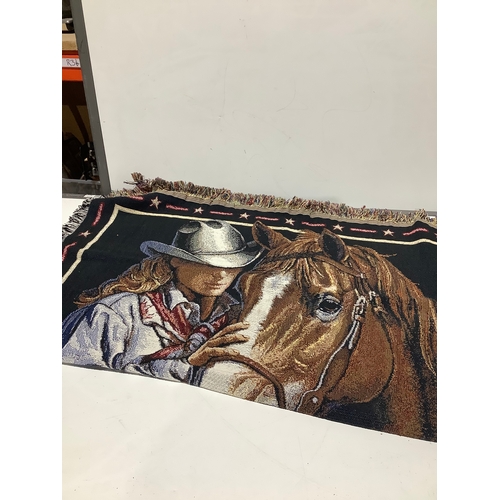 451 - ‘cowgirl by choice, gotta ride’ wall hanging tapestry