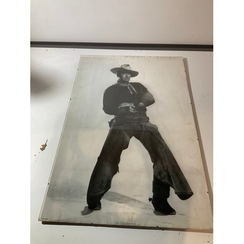 485 - Large glass front print of John Wayne