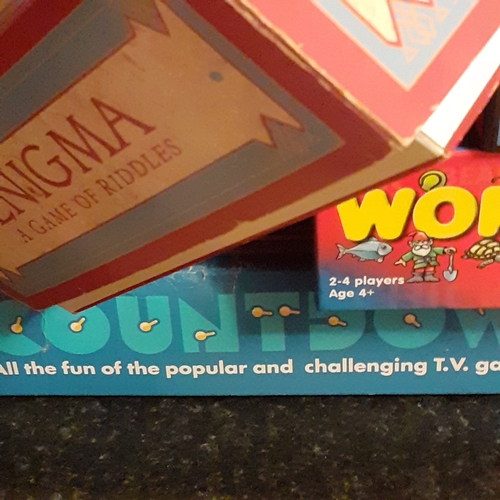 9 - Quantity of board games including cranium, enigma, countdown and more