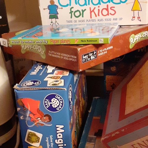 9 - Quantity of board games including cranium, enigma, countdown and more