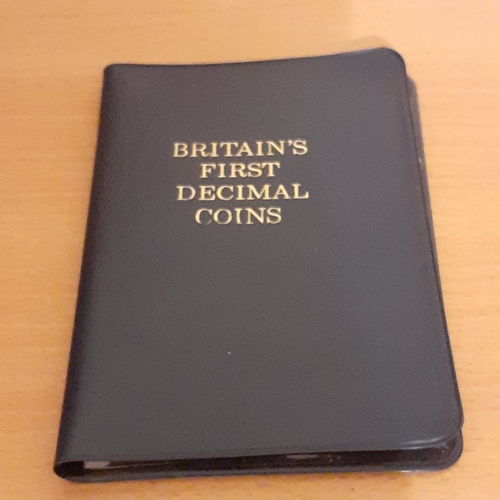 14 - Britain's first decimal coins collectors pack.