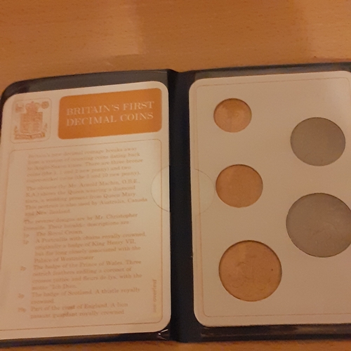 14 - Britain's first decimal coins collectors pack.