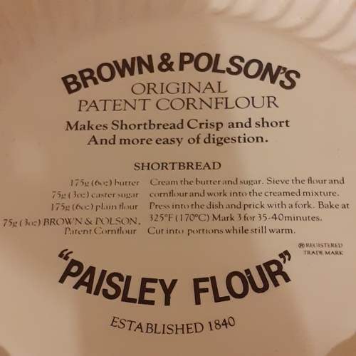 16 - Polsons advertising dish with shortbread recipe.