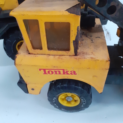 18 - 2 large tonka cranes. Restoration project/Spares