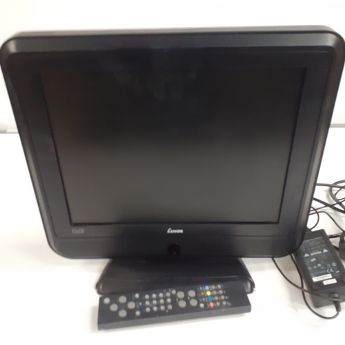 24 - Luxor 15 inch caravan TV with remote and working.