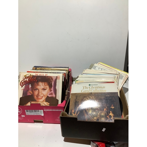 36 - 2x large trays of vinyl albums inc Christmas Carols, Bing Crosby & Perry Como