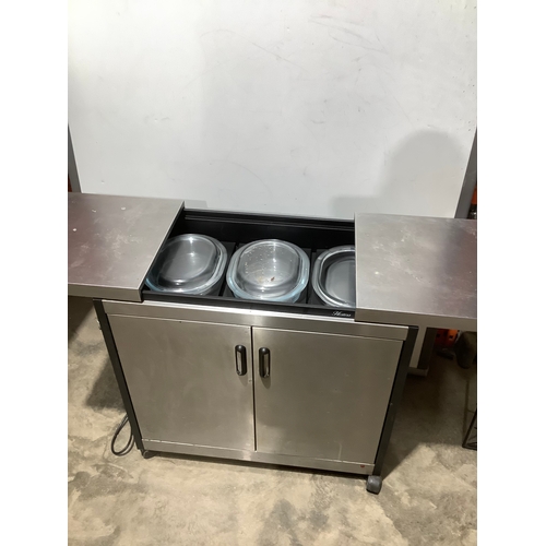 156 - Stainless steel hostess trolley