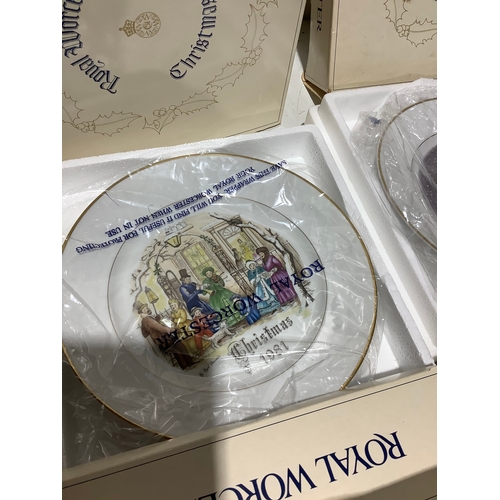 366 - Royal Worcester Christmas plates- 1979,80,81 and 82