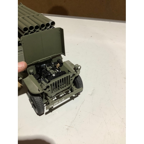 378 - Danbury mint WW2 USA rocket launcher jeep die cast