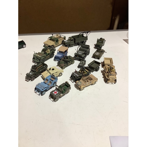 388 - Collection of military vehicles incl corgi and Victoria