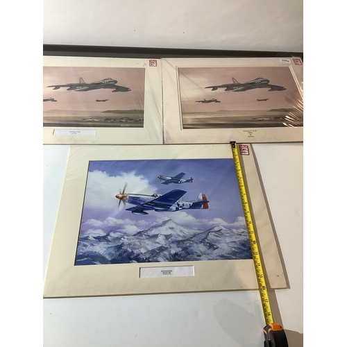 333A - 3x Barry Price prints inc 2x Hunters & P51D Mustangs