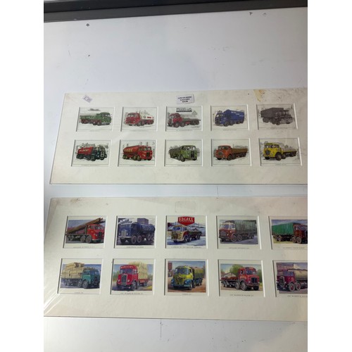 92 - Picture of Vehicles through the ages Busses trucks and oil tankers  frame mounted, a collection of t... 