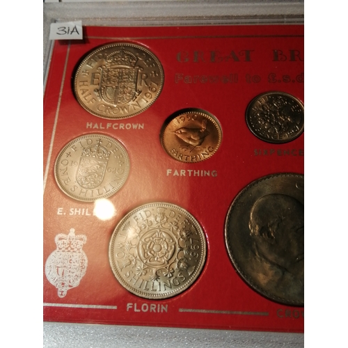 31A - Farewell to £sd coin set Crown to farthing (10 coins) All coins in mint condition