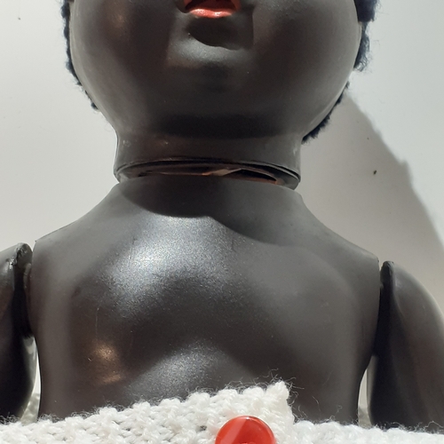 22 - Vintage palitoy hard plastic black doll. Jointed parts, moving eyes etc