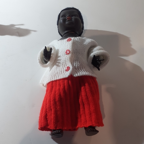 22 - Vintage palitoy hard plastic black doll. Jointed parts, moving eyes etc