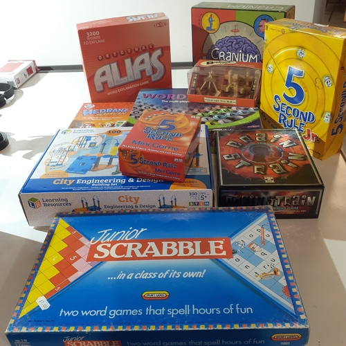 25 - Quantity of board games including cranium, junior scrabble and more