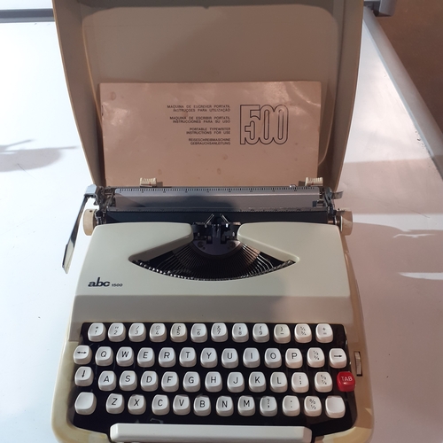 27 - Vintage typewriter abc 1500 with original instructions. Good clean condition.