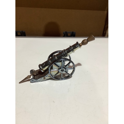 47 - Heavy metal cast cannon  - 40cm span