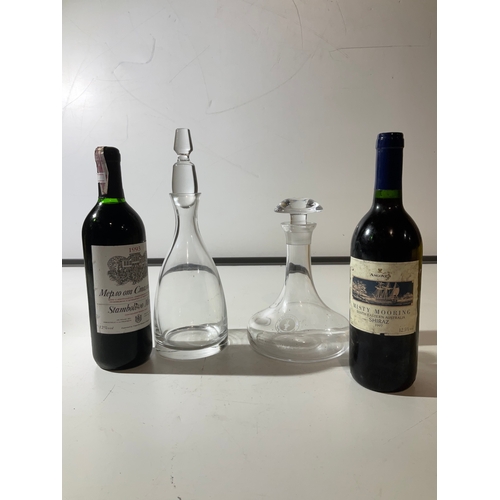 56 - Stambolovo Merlot & Misty Mooring Shiraz with decanters