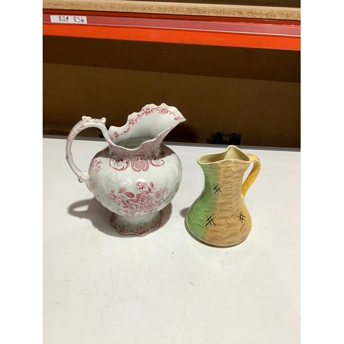 76 - Myott Sons hand painted jug & ‘Tojlon’ jug