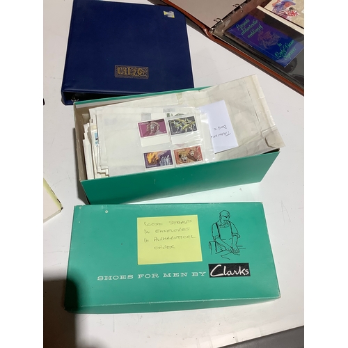 77 - Large stamp collection inc a shoe box of envelopes in alphabetical order, British heritage first day... 