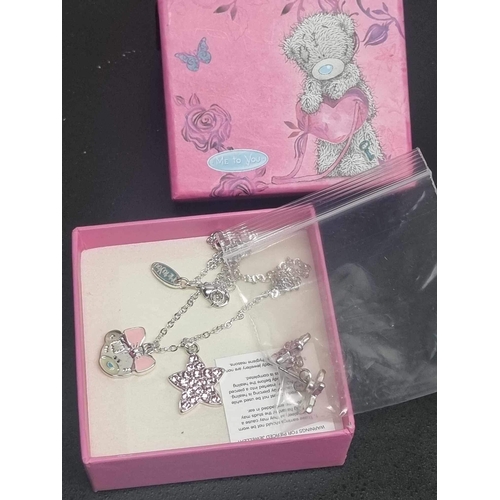 85 - Brand new Me to You bear necklace & ear rings